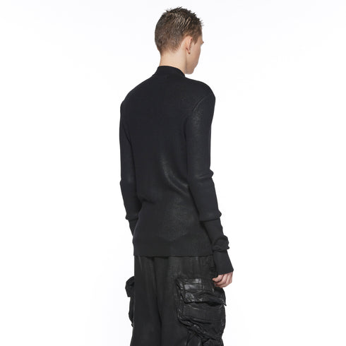JULIUS 917KNM1-C Dark Brown / Skinny Knit Top